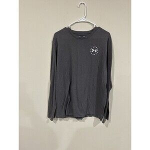 Under Armour Freedom Threadborne Long Sleeve T Shirt Mens L Gray HeatGear Loose